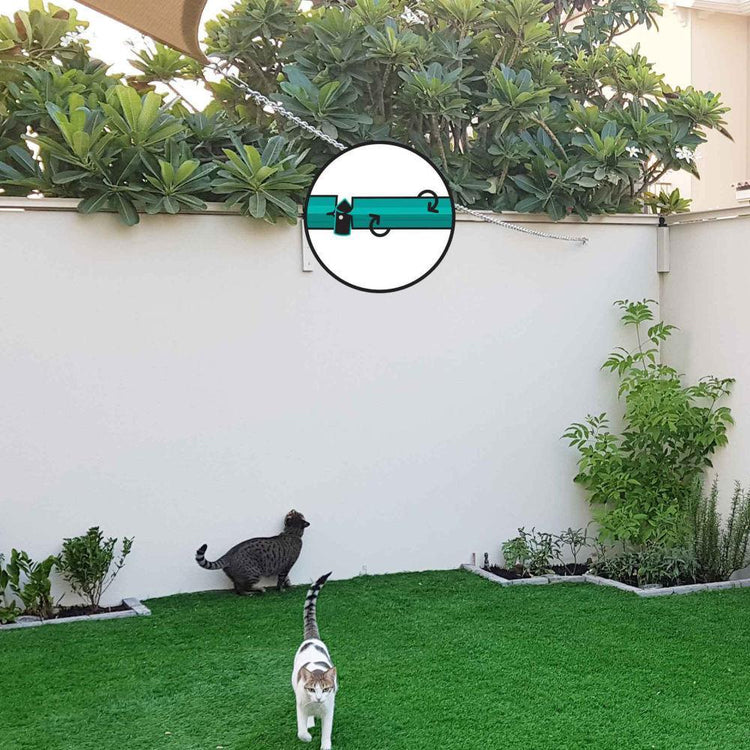 Cat fence installation detail